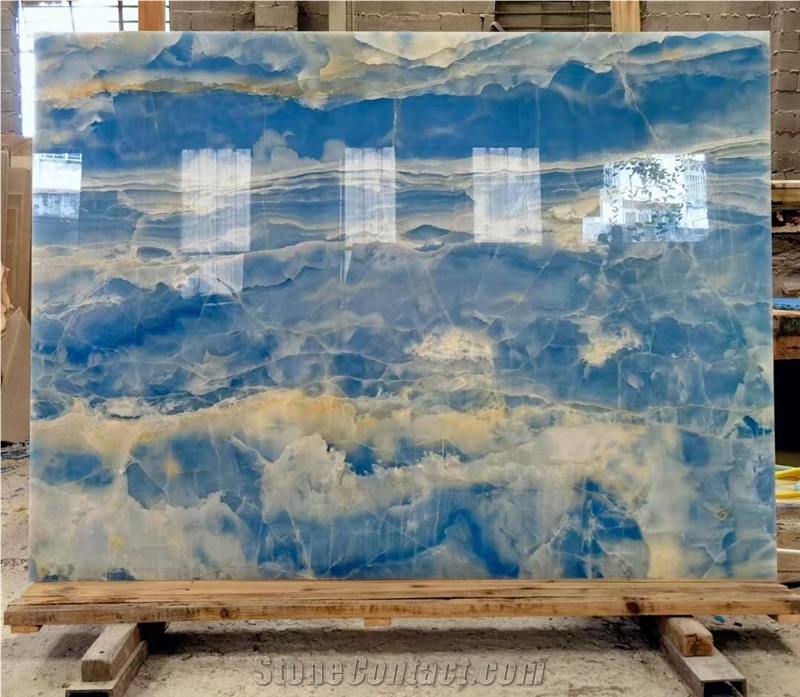 antofagasta azul onyx kitche wall slab blue onyx bath wall 