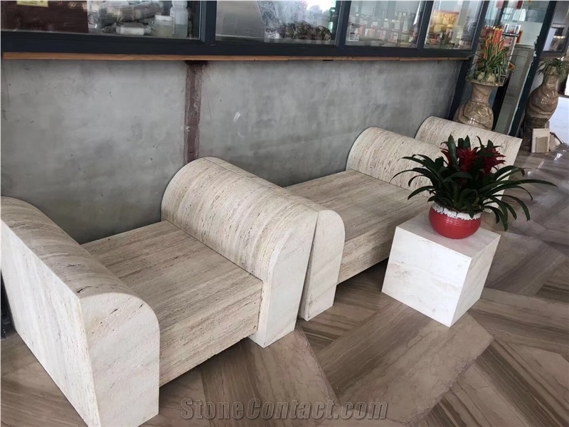 beige travertine office chair furniture cream stone sofa 
