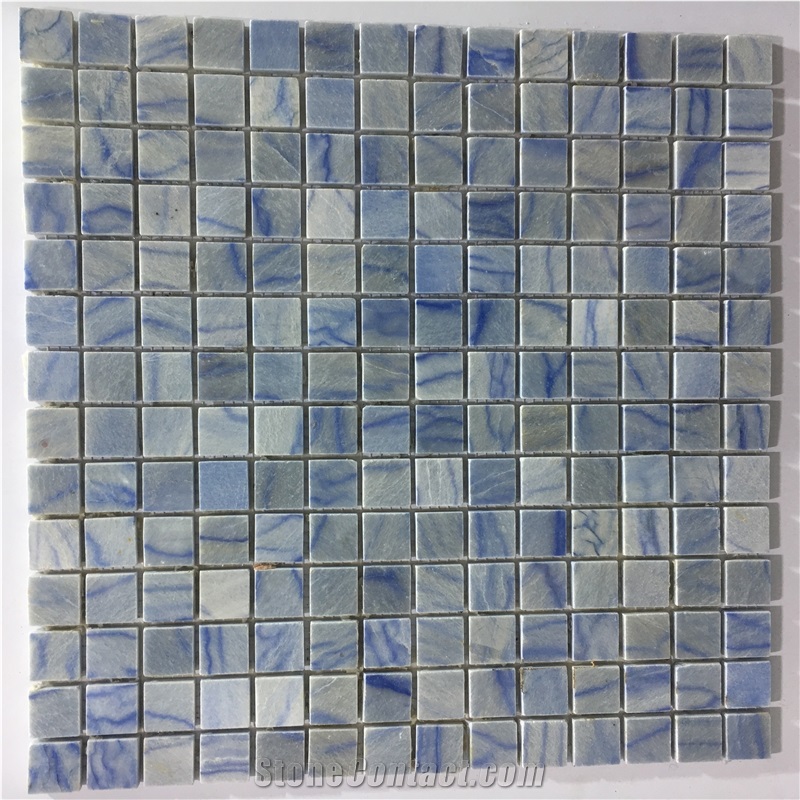 Chipped Bathroom Wall Mosaic Tile Azul Macaubas Backsplash 