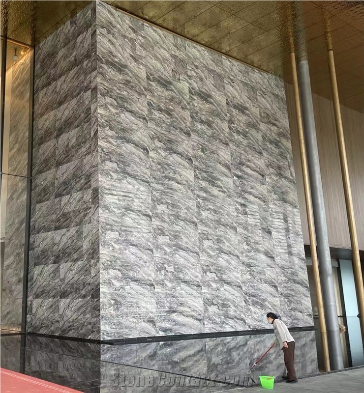 lobby grey marble wall tile arabescato grigio dolomite tile