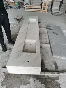 marble bathroom countertop carrara double sink vanity top