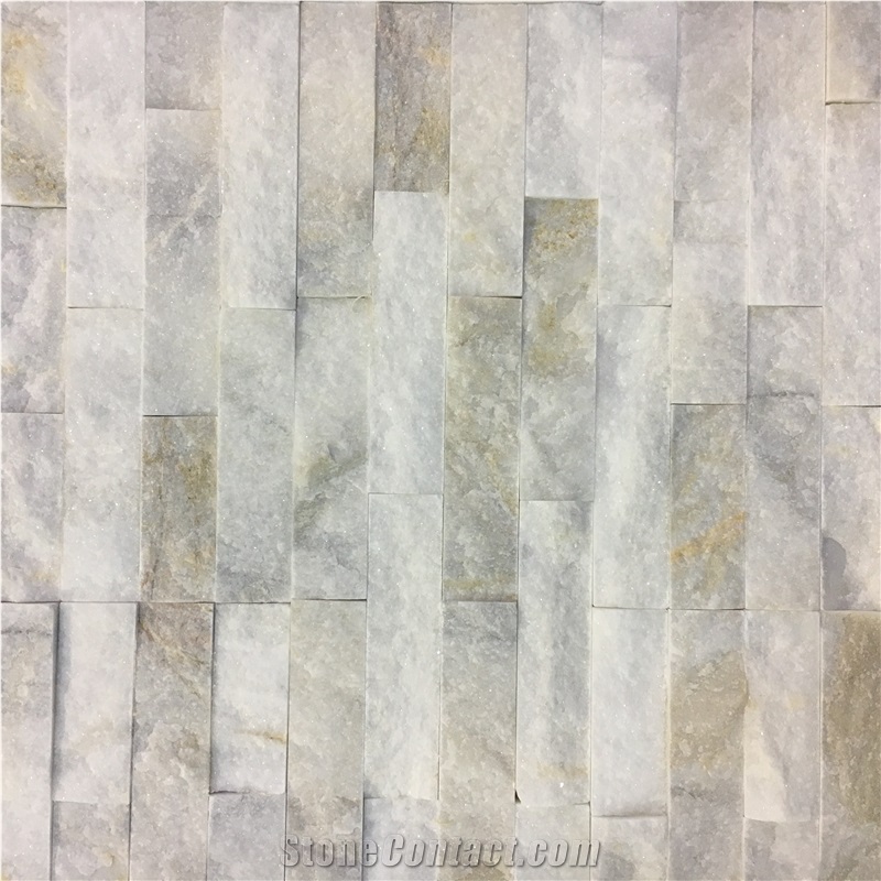 Marble Linear Strips Wall Split Mosaic Tile Stone Backsplash