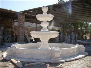 marble sculptured street outdoor landscaping water fountain
