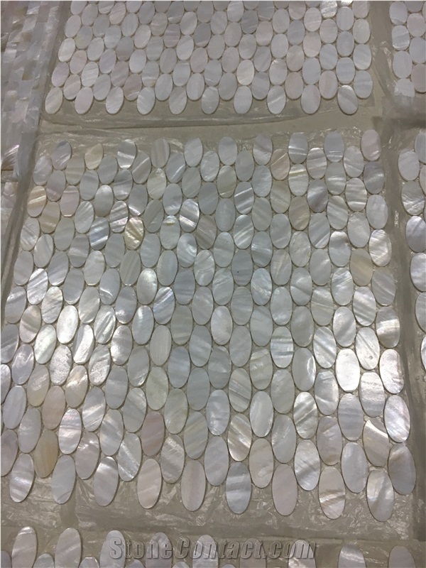 Natural Mother Of Pearl Shell Subway Backsplash Mosaic Tile
