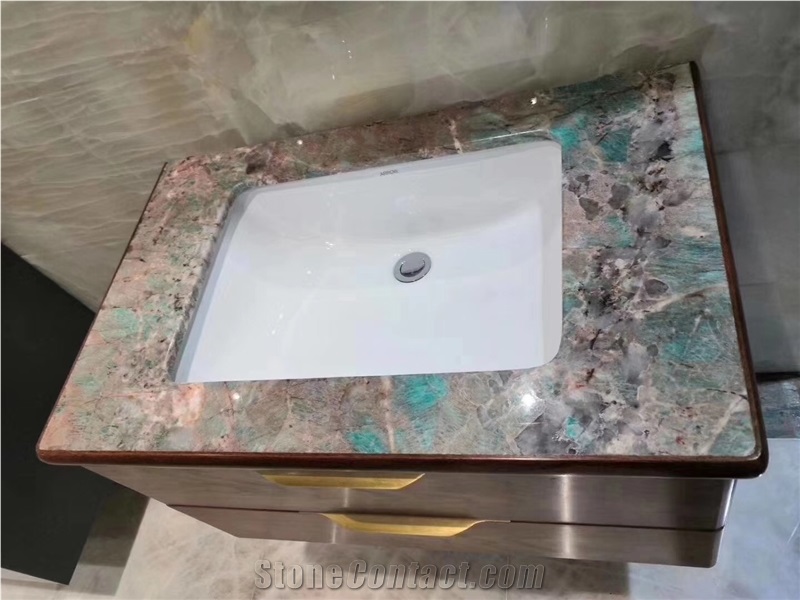 prefab marble vanity top panda white master bath countertop