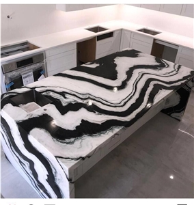 prefab panda marble kitchen island bench countertops bar top
