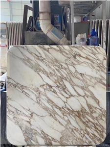restaurant marble cafe table top calacatta gold work top