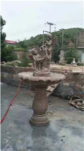 Sculptured Angel Garden Water Fountain Indoor Stone Features