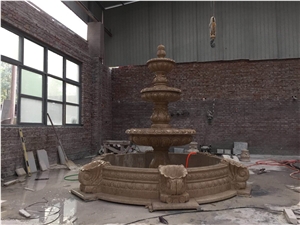 sculptured limestone garden outdoor water featured fountain
