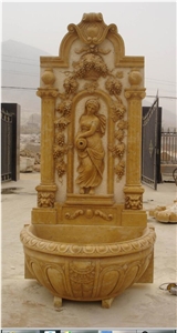 sculptured limestone wall water features fountain bird bath