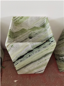 solid marble bathroom wash basin paradise jade pedestal sink