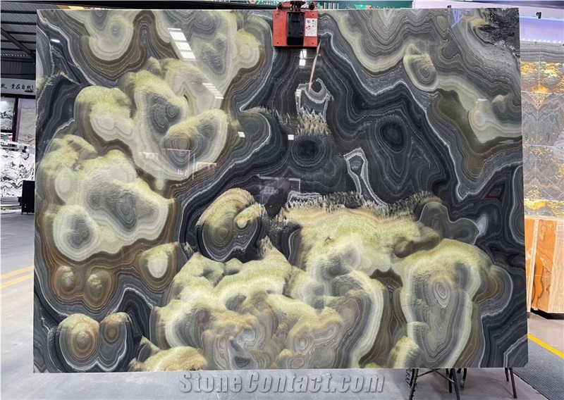 turkish grey storm onyx kitchen wall slab perla onyx tile