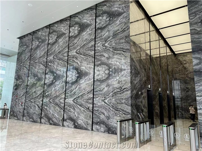 venice brown lobby wall tile arabescato grigio serpentine 