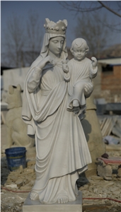 white marble modern human street art sculpture joseph statue