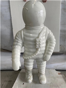 white marble modern street art sculpture calacatta statue