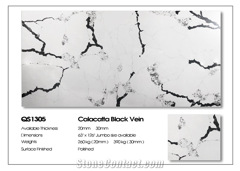 Calacatta Grey OEM ODM Artificial Stone for Countertops