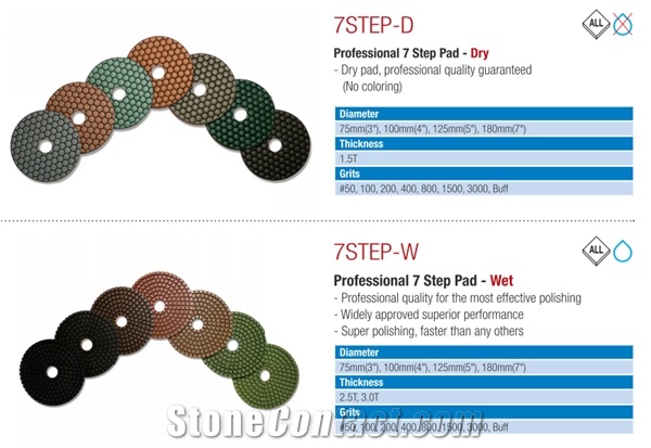 7STEP Professional 7 Step Polishing Pads