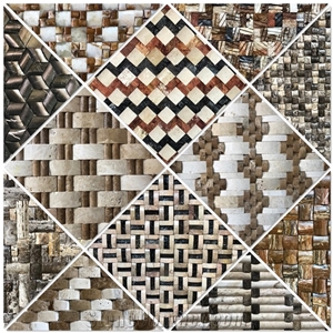 Decorative Mosaic Natural Stone Interior, Exterior Wall