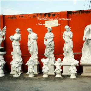 Goddess Of 4 Seasons, Season Matches Of White Marble