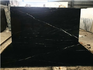 Marine Black Marble Polished Slabs, Tiles