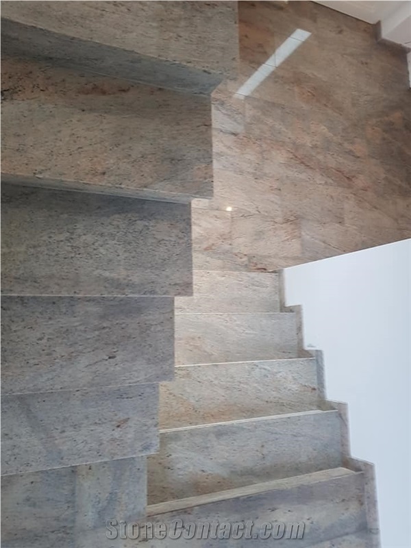 Imperial White Granite Staircase