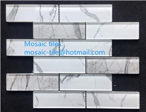 glass and marble mosaic tile