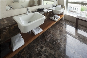 Dark Emperador Bathroom Renovation