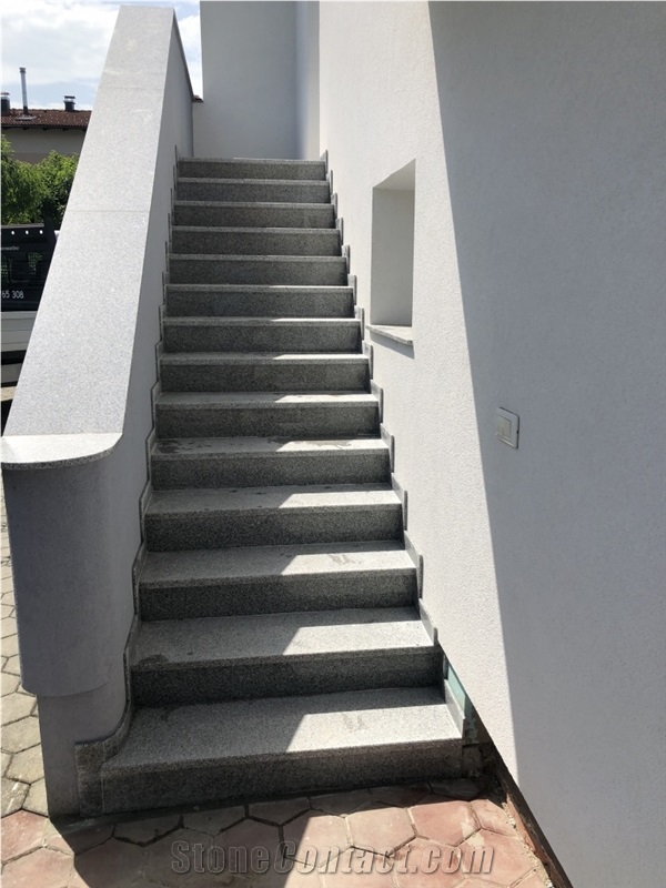 Rosa Ghiandone Granite Stairs Steps