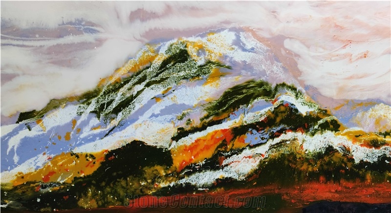 Spring Mountain - Artificial Marble (Stone Powder) Painting