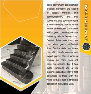 Pietra Gray Marble Staircase