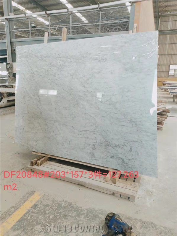 Bianco Carrara White Marble Slabs & Tiles  New Polished