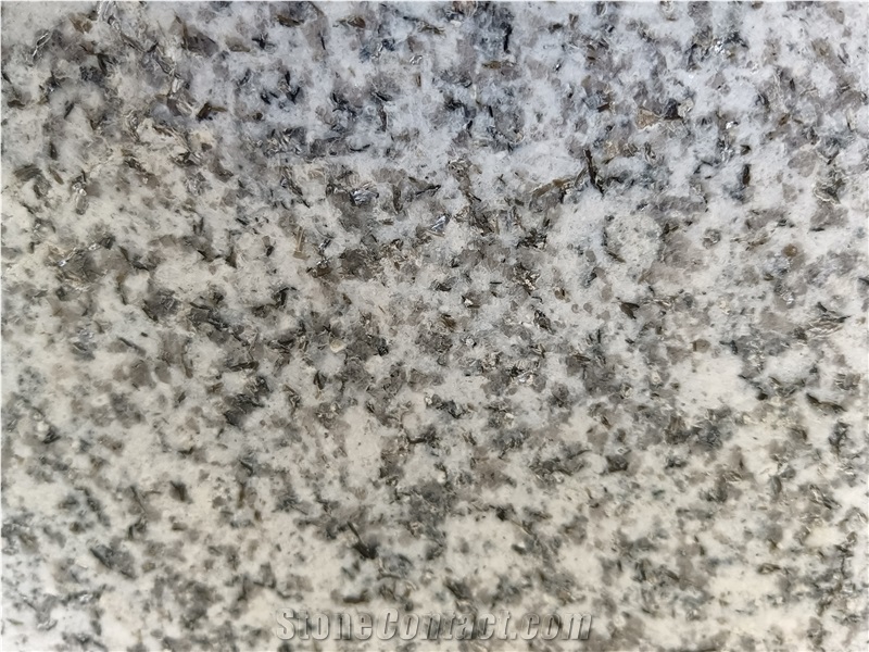 China Sesame White With Silver Spot Granite Strips & Tiles