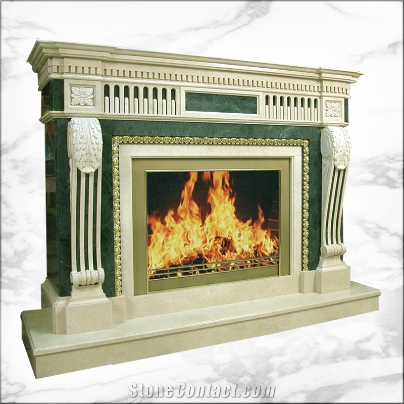 French Luxury Home Indoor Decoration Hand Carved Mantel