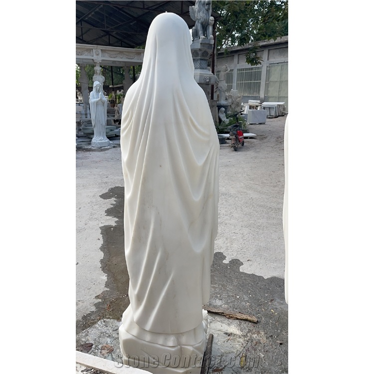High Quality  White Marble Virgin mary statue,Jesud Statue