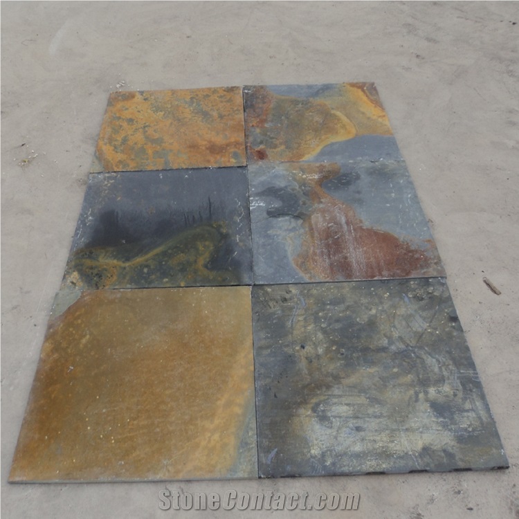 Natural Rusty Slate Tile, Slate Floor Tiles 