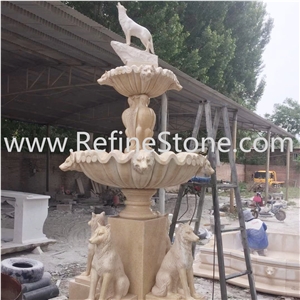 Wolf design garden fountain outdoor water fountains
