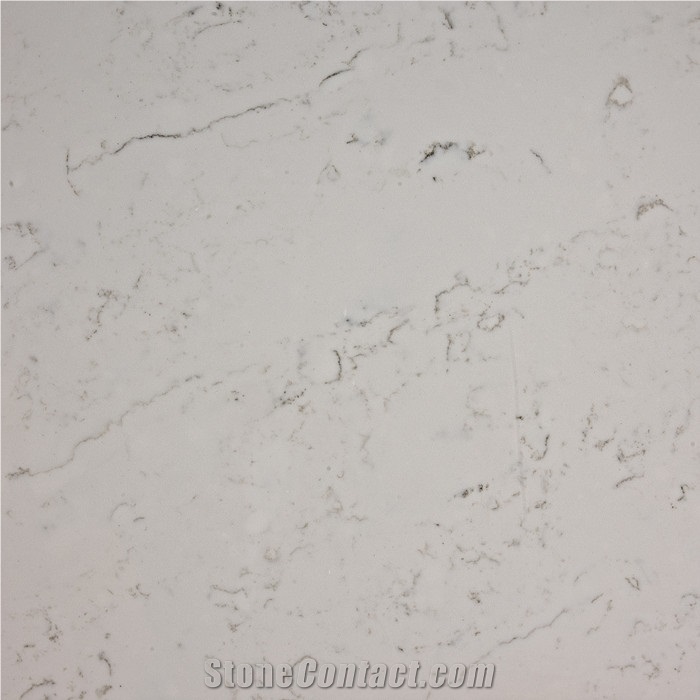 Alpina white quartz polished slabs