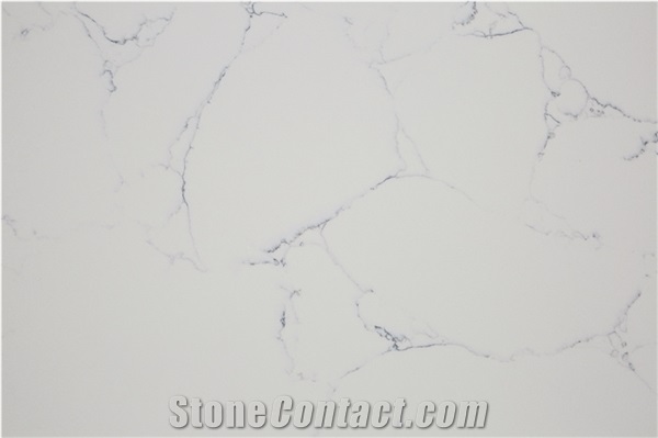 Alpine white quartz Slabs for countertop