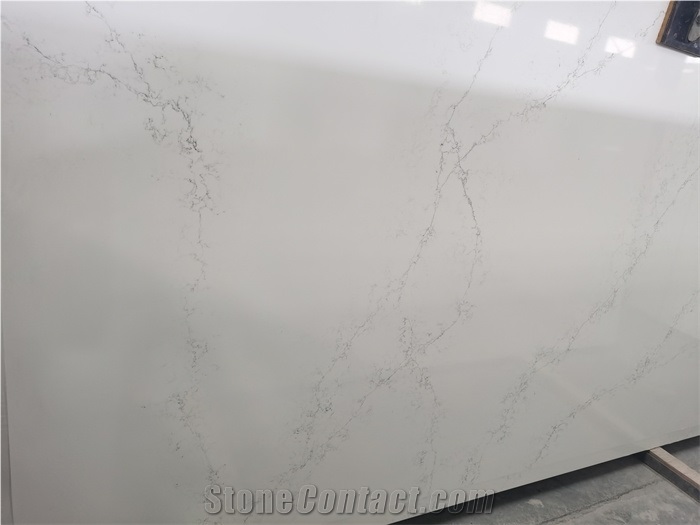 White quartz slab solid surface 