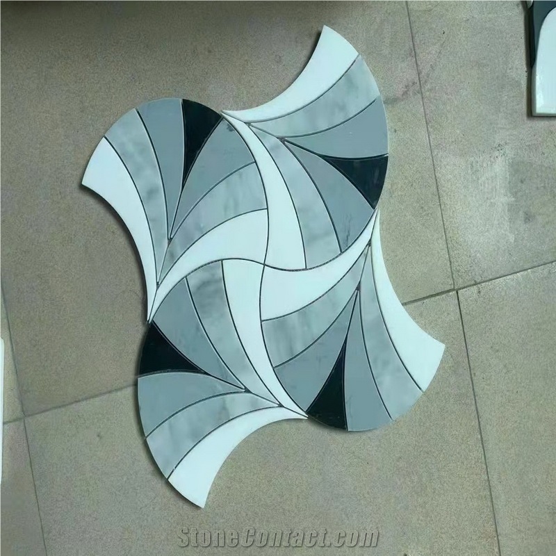 White marble mosaic tile for supermarket