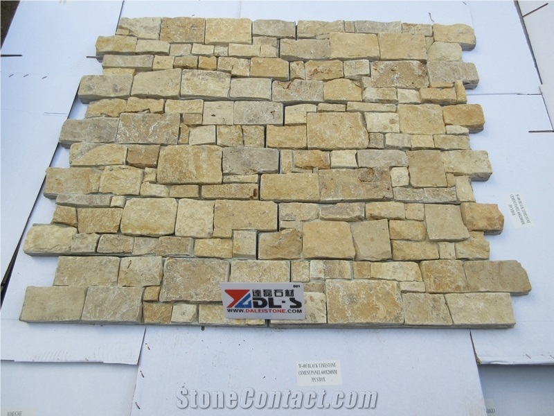 Beige Limestone Cement Panel For Wall Cladding