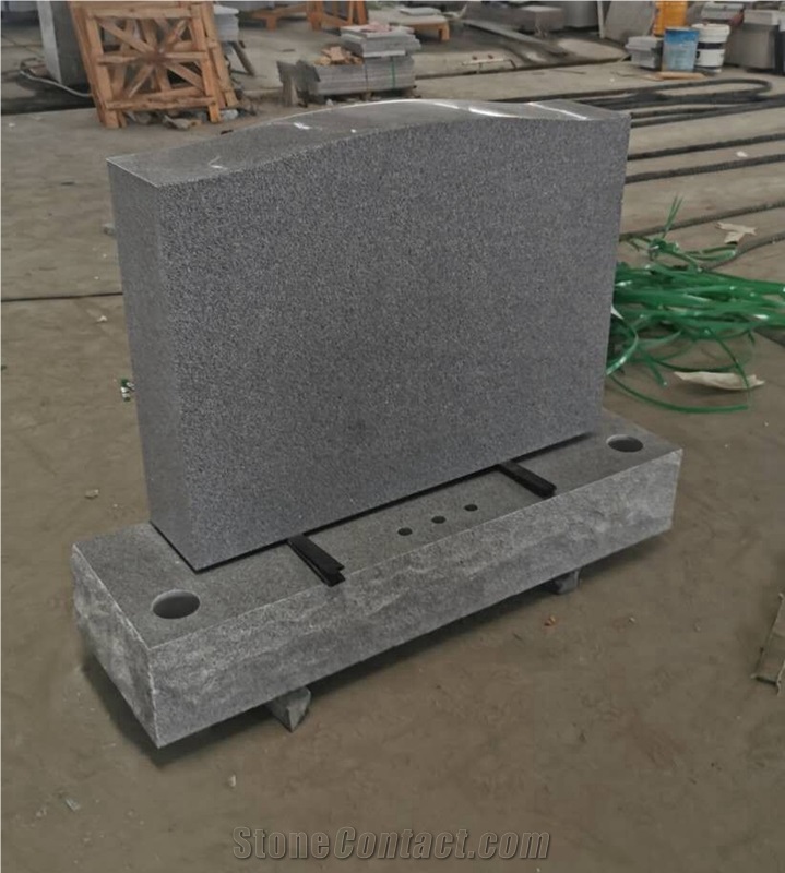 G633 Grey Granite Upright Headstones