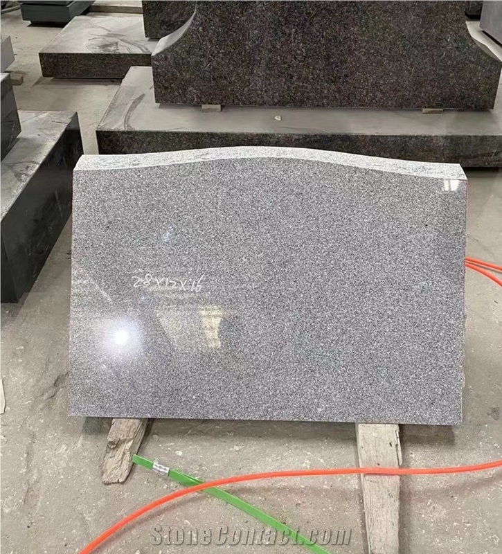 G9402 Grey Granite Pillow Headstone Upright Grave Marker