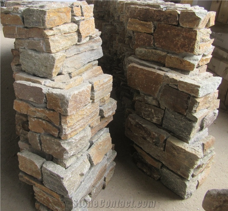 Split Rust Quartzite Exterior Wall Corner Stone
