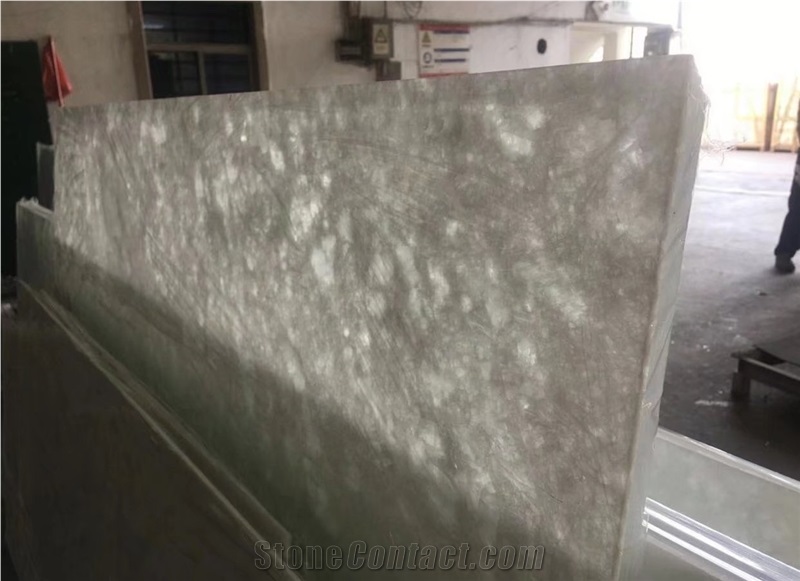 backlit white onyx laminated nano glass panel