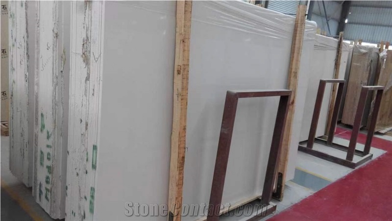Pure White Artificial Stone Marble Slabs Factory