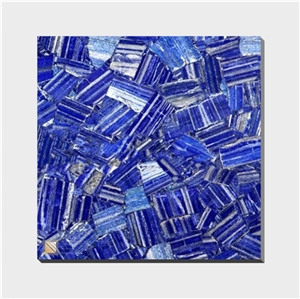 Semiprecious Stone Blue Sodalite Slabs Luxury Wall Panels