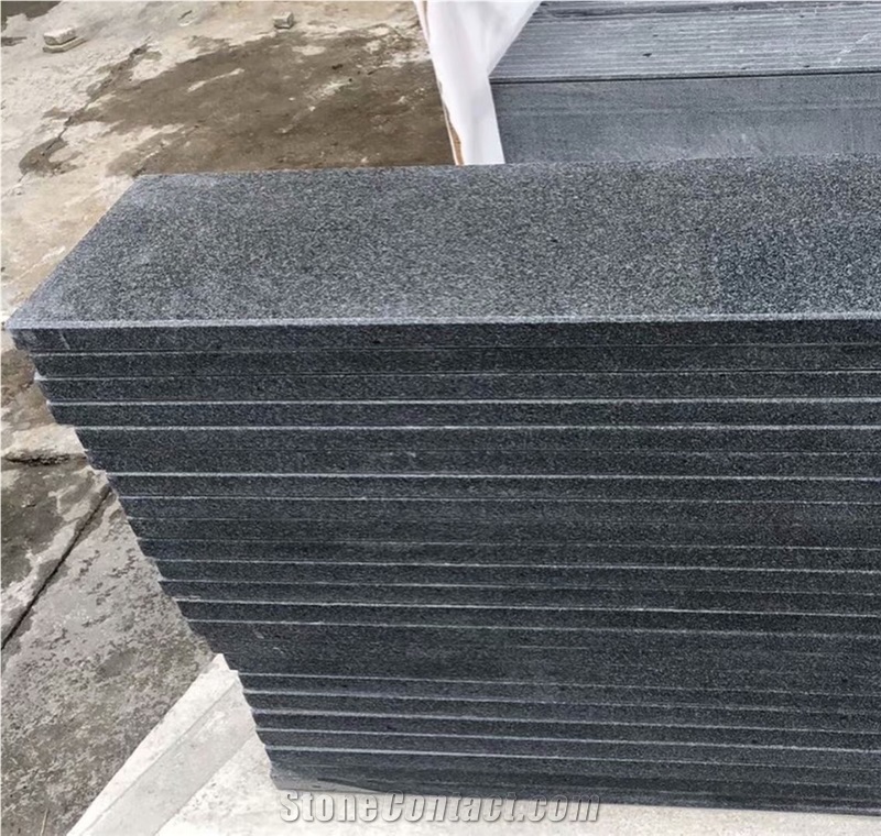 China Dark Grey New Impala Black G654 Hainan Granite Stairs