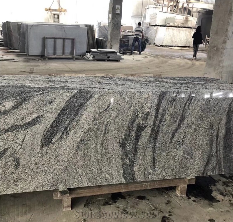 China Juparana Grey Granite Tile Waves Black Granite tops