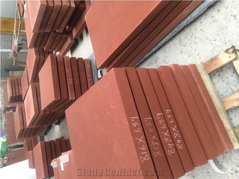 Chinese Red Sandstone Tiles Various Finishings Available 